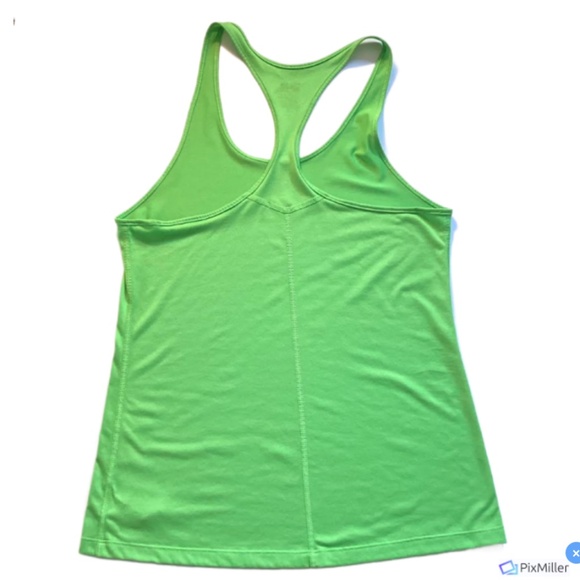 Nike Dri Fit Womens Neon Green Tank Top, L - Picture 2 of 4